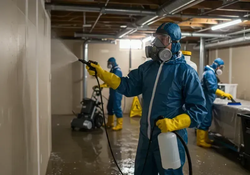 Basement Sanitization and Antimicrobial Treatment process in Dinwiddie County, VA